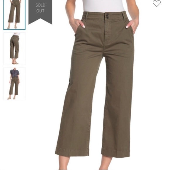 Frame Denim Denim - Frame Denim Wide Leg Pants High Rise Army Green Size 27. Never worn. Like New